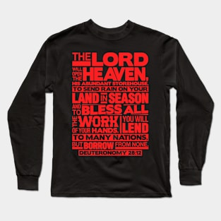 Deuteronomy 28:12 You Will Lend To Many Nations Long Sleeve T-Shirt